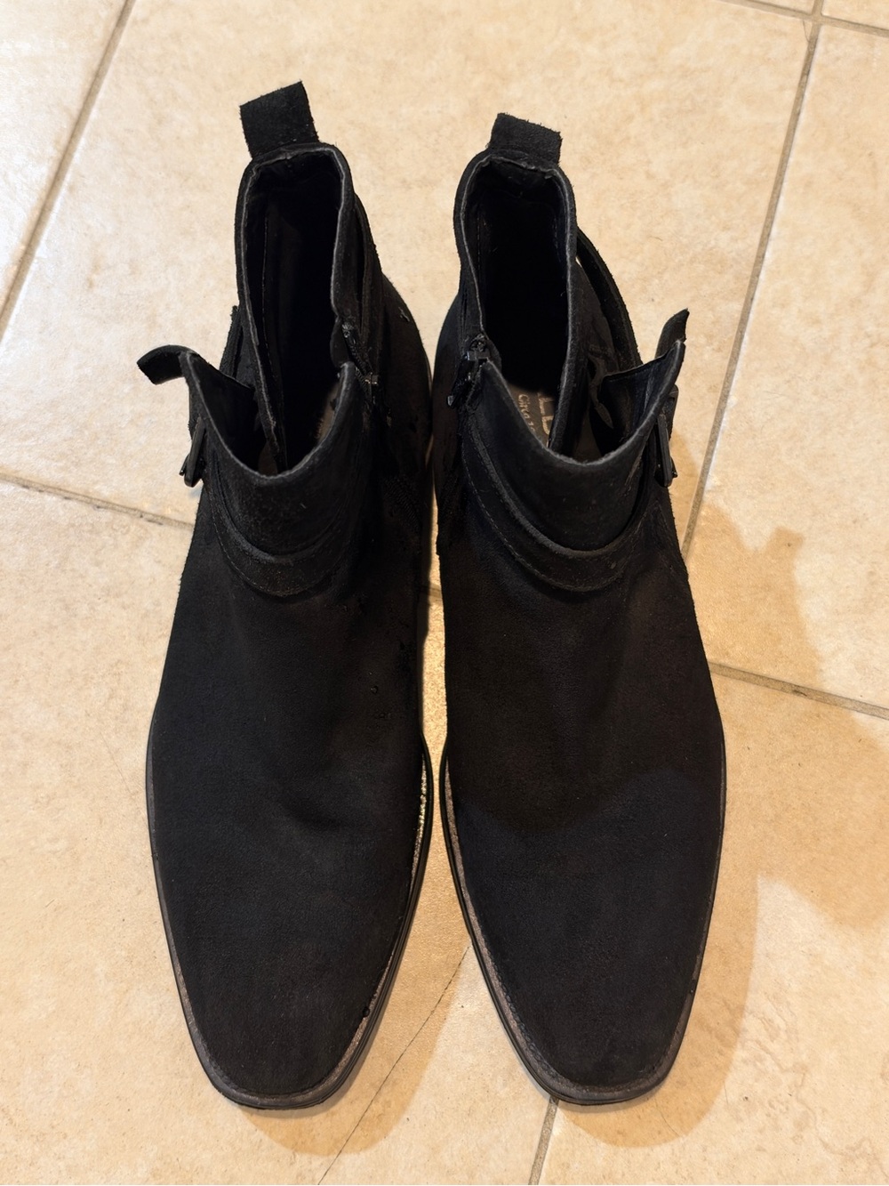 Aldo Black Suede Ankle Boots